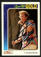 T. Graham Brown #64 signed autograph auto 1992 Country Gold Music Trading Card