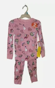 Girls Extremely Me 2 piece Holiday Pink Pajama Set New Select your size - Picture 1 of 5