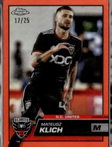 2023 TOPPS CHROME MLS ORANGE REFRACTOR 129 MATEUSZ KLICH (17/25) - Picture 1 of 2