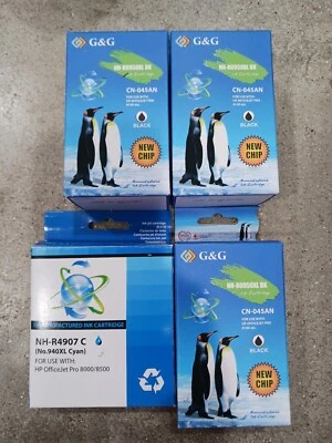 Lote de 3 cartuchos de tinta negra HP 950XL CN-045AN, G&G remanufacturados Foto 1 de 4