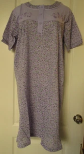 TC Fashion lavander floral print Nightgown Size XX-Large Cotton Blend - Picture 1 of 3