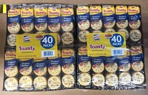 80 packs Toasty Lance Sandwich Crackers Real Peanut Butter NABS FREE SHIP - Picture 1 of 6