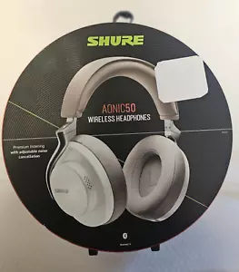 New Shure AONIC 50 Wireless Noise Cancelling Headphones -White - Picture 1 of 10