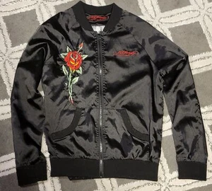 Ed Hardy By Christian Audigier Bomber Jacket Women’s Skull - Picture 1 of 5