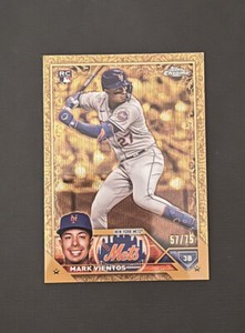 2023 Topps Gilded Collection Mark Vientos Rookie Wave Gold Etch #'d /75 Mets