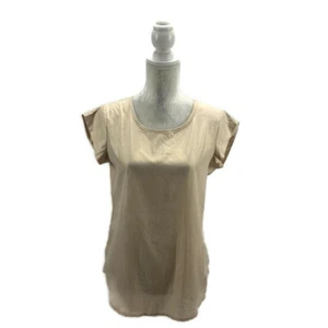 Chico’s Women's Top Blouse Metallic Gold Keyhole Back Side Slits Lightweight S - Picture 1 of 7