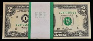 USA United States 2 DOLLARS P-516 2003 Minneapolis BUNDLE UNC Jefferson 100 NOTE - Picture 1 of 4