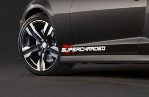 (X2) Emblema de Calcomanía SUPERCARGADO DOBLE HASH Marcas R Pegatina Coche Rayas de Carreras - Imagen 1 de 9