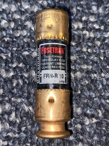 Bussmann FRN-R-10 10A 250V Fusetron Dual Elmnt TimeDelay Current Lmtng RK5 Fuse - Picture 1 of 9