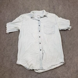 Cambridge Shirt Womens Medium Blue Button Up Outdoor Denim Chambray Light Wash - Picture 1 of 11