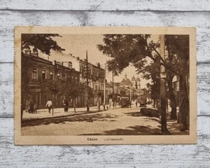 AK Cholm Lublinerstraße Kirche Person Postkarte Feldpost 1. Weltkrieg Stempel - Picture 1 of 2