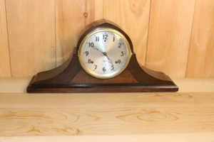 Antike Gilbert 8 Tage Zeit und Glockenspiel Manteluhr ~ gewartet & läuft ~ 20er Jahre - Bild 1 von 15