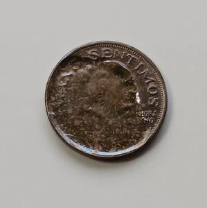1970 80% INDENT or Struck Thru Partial Capped Die SENTIMOS Uncirculated - Picture 1 of 2