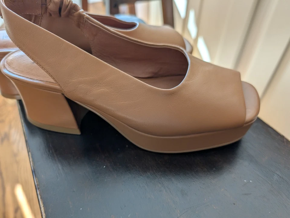 Sandalia Jeffrey Campbell Talla 6.5 Extendo Plataforma Eslinga Marrón Para Mujer  Foto 1 de 2