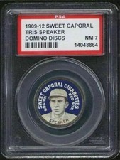 1909 PX7 Sweet Caporal Domino Discs Tris Speaker PSA 7 Boston Red Sox HOF