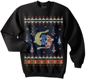 Suéter de Navidad Koi Ugly, Navidad, Nishikigoi, estanque de peces, pasatiempo koi. - Imagen 1 de 4