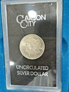 1883 CC Carson City GSA Morgan Silver Dollar with Box AND CSA Uncirculated - Picture 1 of 4