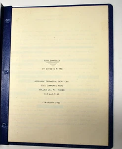 Tiny Compiler Instruction Manual 1981*- ships worldwide! - Picture 1 of 2