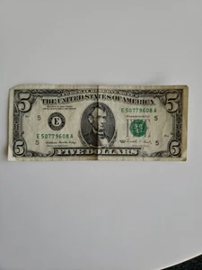 1988 series D 5 dollar bill Super Rare!!! In Great Condition - Picture 1 of 4
