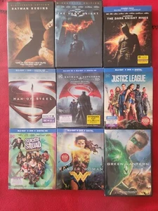 Lot Of 9 DC Movies: Batman, Superman, Wonder Woman, Green Lantern, Suicide Squad - Picture 1 of 1