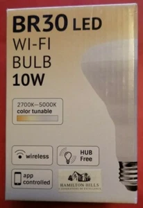 Hamilton Hills BR30 10w LED WI-FI Dimmable E26 Flood Light. NIB - Picture 1 of 5