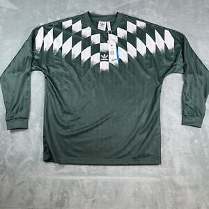 Adidas Originals Rekive Graphic Long Sleeve Soccer Retro Jersey Shirt Size M