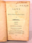 Livre ancien lois des États-Unis d'Amérique lois adoptées 1ère session 1799 