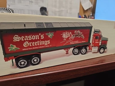 1998 Sears Seasons Greetings 18-Wheel Box Trailer Truck Holiday Series #1 - NIB - Image 1 of 4