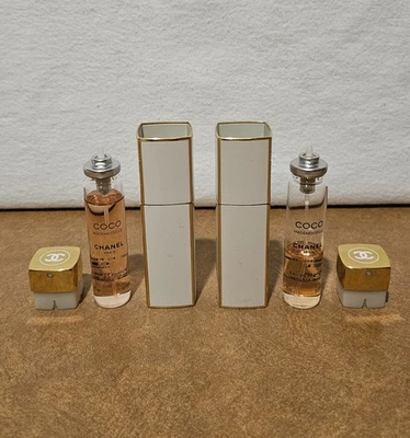 2 Coco Chanel Mademoiselle Eau De Parfum Twist & Spray Atomizers Made In France - Image 1 of 4