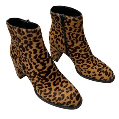 Botines Steve Madden para mujer Jozie estampado de leopardo pelo de becerro talla 6,5 M Foto 1 de 4