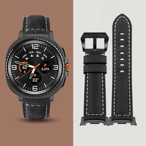 Bracelet en cuir véritable pour Galaxy Watch 8 40 mm 44 mm/8 classique 46 mm bracelet sans lacunes - Photo 1 sur 32