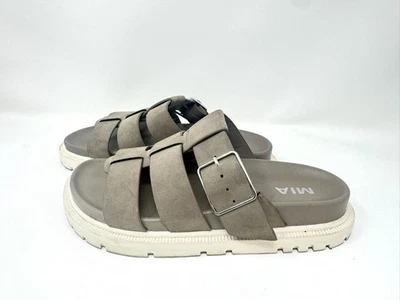 Sandalias sin cordones MIA Geni para mujer doble hebilla anchas y cómodas talla 8 - Excelentes Foto 1 de 4