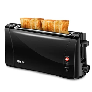 Slim Compact 2 Slice Toaster with Wide Long Slot - Vintage Black, 1000W, Defr... - Picture 1 of 8