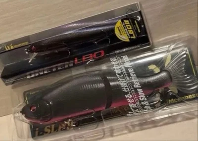 Juego de 2 señuelos de pesca megabass nuevos víbora negra sin abrir Foto 1 de 4