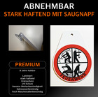Feuerwehr Schild DFV „Tropfenform“ mit Saugnapf