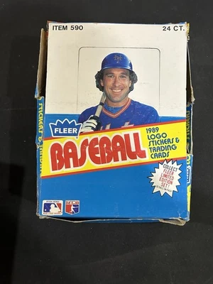 1989 Fleer Baseball Rack Box 24 Packs Ken Griffey Jr Rookie RC Billy Ripken *1 - Image 1 of 4