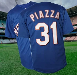 Mike Piazza #31 NY Mets Baseball Jersey Stitched Embroidered Sizes S to 3XL - Picture 1 of 4
