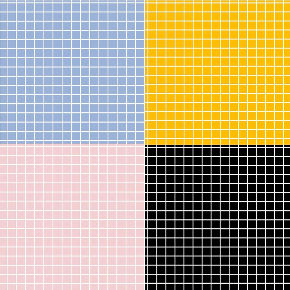 0,5m Baumwollstoff BeHappy Motiv Gitter Oekotex Meterware 150cm breit, Farbwahl - Bild 1 von 1