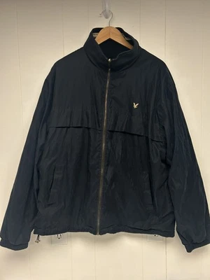 Lyle & Scott Golden Eagle Full Zip Jacket Black Size XL Golf Windbreaker Fleece - Image 1 of 4