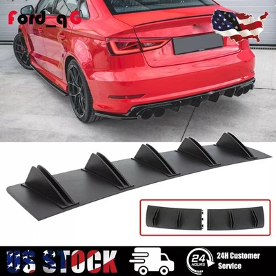 Alerón divisor parachoques trasero mate 10 aletas para Audi A3 A4 A5 A6 A7 A8 Foto 1 de 4