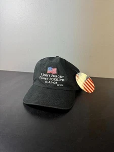 9 /11 WTC Never Forget - Never Forgive Baseball Cap Black One Size - Bayside - Picture 1 of 4
