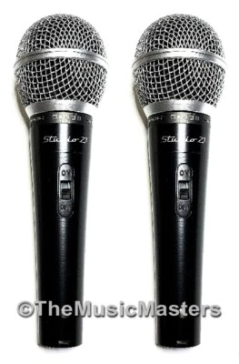 VITAL WAVE STUDIOZ 2X Professional Dynamic Handheld DJ Karaoke MICROPHONE w/Case XLR to 1/4" Cable