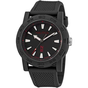Mens Wristwatch NAUTICA AYIA TRIADA NAPATF203 Silicone Black - Picture 1 of 2