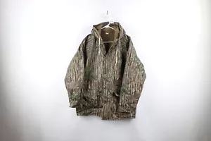 Vintage 90s Streetwear Mens M Waterproof Lined Realtree Camouflage Hooded Jacket - Picture 1 of 9