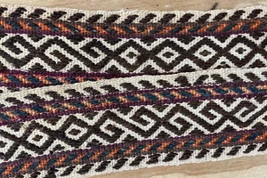 Vintage Shahsavan Stammeszeltband, Tribal, dekorativ, #17496, 3"x 28' - Bild 1 von 5