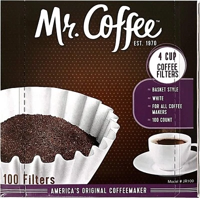 Mr. Coffee 4-Cup Coffee Filters, 100 Count (Package May Vary) - Image 1 of 4