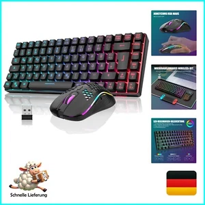 75% Kabelloses Gaming Tastatur und Maus Set, QWERTZ DE Layout, 85 Tasten TKL ... - Bild 1 von 8