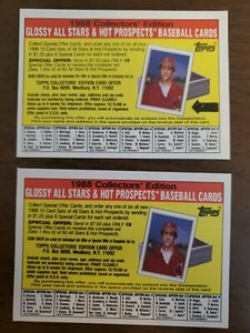 [2 for 1] 1988 TOPPS Jack Clark "BIG" INSERT CONTEST CARD "BLACK ARROW" ERROR-EX