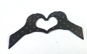 Hands Making A Heart Love Friend Sign Metal Dies Standard Thin 1.75" x 3-5/8" - Picture 1 of 2