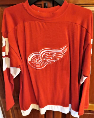 Camiseta deportiva infantil vintage de los años 70 Detroit Red Wings #21 Rawlings tejida mediana Foto 1 de 4